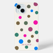Gepersonaliseerde Leuke Kleurrijke Cirkels, Raspbe Case-Mate iPhone Case (Achterkant)