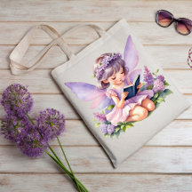 Gepersonaliseerde lezen Fairy Freya Canvas tas