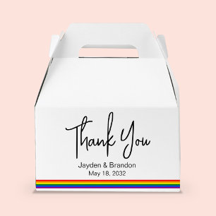 Gepersonaliseerde LGBT Rainbow Wedding Dank u Bedankdoosjes