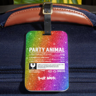 Gepersonaliseerde LGBTQ Pride Party Dier Bagagelabel