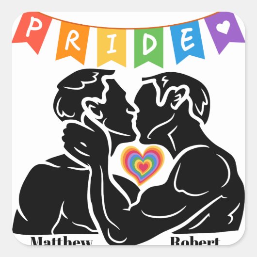 Gepersonaliseerde LGBTQ+ Sticker, Pride Sticker (Voorkant)