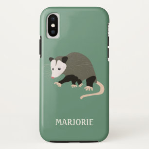 Gepersonaliseerde Licht Groene Schattigee Cartoon  iPhone X Hoesje