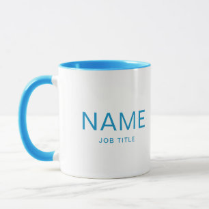 Gepersonaliseerde Lichtblauwe Combo Mok met Jouw n