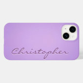 Gepersonaliseerde lichte violette radiale textuur  Case-Mate iPhone case (Achterkant (horizontaal))
