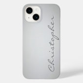 Gepersonaliseerde lichtgrijze radiale textuur 15 Case-Mate iPhone case (Achterkant)