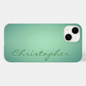 Gepersonaliseerde lichtgroene Radiale Textuur Case-Mate iPhone Case (Achterkant (horizontaal))