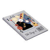 Gepersonaliseerde Liedboek Bauhaus Band Notitieboek (Rechterzijde)