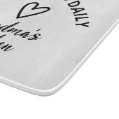 Gepersonaliseerde liefde dagelijks geserveerd snijplank (Hoek)