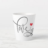 Gepersonaliseerde liefde en oneindig hart latte mok (Voorkant)
