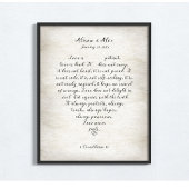 Gepersonaliseerde liefde faalt nooit 1 Corinthiërs Poster