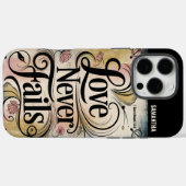 Gepersonaliseerde liefde faalt nooit  Christelijk Case-Mate iPhone Case (Achterkant (horizontaal))
