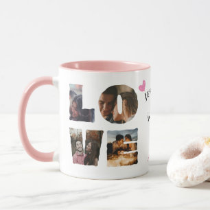 Gepersonaliseerde LIEFDE Fotocollage I Valentijnsd Mok