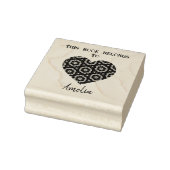Gepersonaliseerde liefde hart Bookplate Rubberstempel (Stempel)