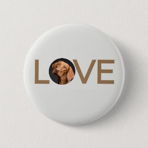 Gepersonaliseerde Liefde Hond Foto Button