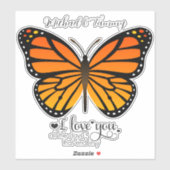 Gepersonaliseerde liefde in Flight Sticker (Vel)