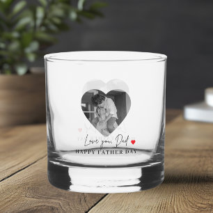 Gepersonaliseerde liefde je vader foto Hartgav Whisky Glas