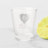 Gepersonaliseerde liefde je vader foto | Vaderdag Shot Glas (Achterkant)