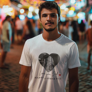 Gepersonaliseerde liefde je vader foto Vaderdag T-shirt