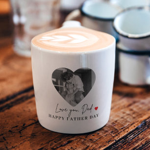 Gepersonaliseerde liefde je vader   Hartfoto cadea Espresso Kop