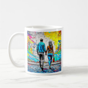 Gepersonaliseerde liefde je veel   Paar met handen Koffiemok
