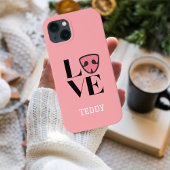 Gepersonaliseerde liefde met schattige hondenneus, Case-Mate iPhone case