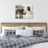 Gepersonaliseerde liefde script bruiloft foto canvas afdruk (Insitu (Slaapkamer))