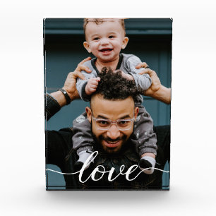 Gepersonaliseerde "Liefde" Script Fotoblok voor pa