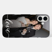 Gepersonaliseerde liefde script paar foto Case-Mate iPhone case (Achterkant (horizontaal))