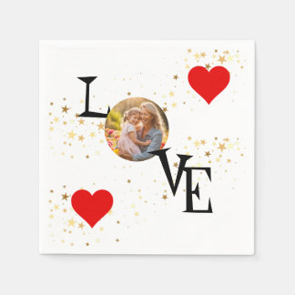 Gepersonaliseerde liefde servet met mama en mij Af