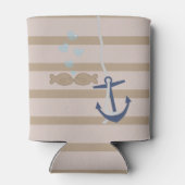 Gepersonaliseerde liefde strand anker blikjeskoeler (Achterkant)