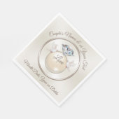 Gepersonaliseerde liefde Vogel bruiloft servetten  (Hoek)