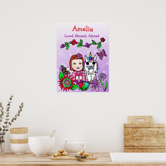 Gepersonaliseerde liefhebber, zegelbaar en aangepa poster (Keuken)