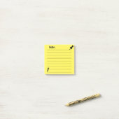 Gepersonaliseerde Lijnschool Gele Post-it Notities Post-it® Notes (Op bureau)