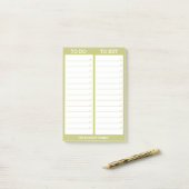 Gepersonaliseerde lijst - om te doen, om te kopen post-it® notes (Op bureau)