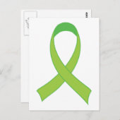 Gepersonaliseerde Lime Green Awareness Gift Briefkaart (Voorkant / Achterkant)