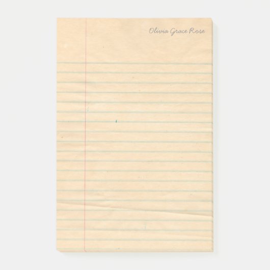 Gepersonaliseerde Lined School Notitieboek Papier  Post-it® Notes (Voorkant)