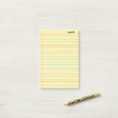 Gepersonaliseerde Lined School Notitieboek Papier Post-it® Notes (Op bureau)