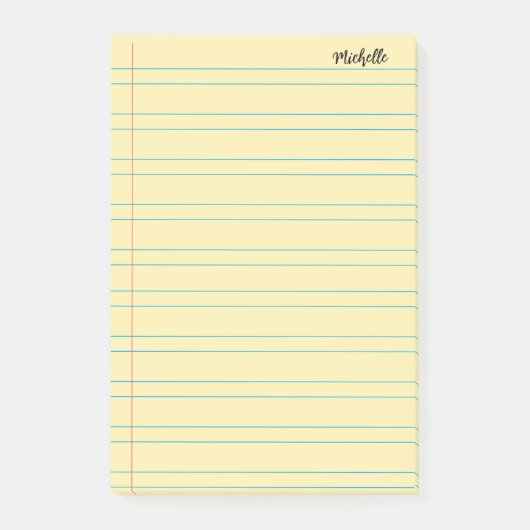 Gepersonaliseerde Lined School Notitieboek Papier Post-it® Notes (Voorkant)