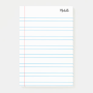 Gepersonaliseerde Lined School Notitieboek Papier Post-it® Notes