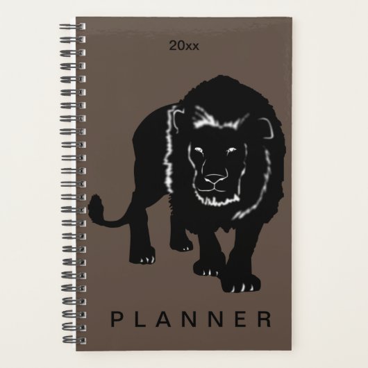 Gepersonaliseerde Lion Planner Aangepaste kleur en (Voorkant)