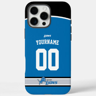 Gepersonaliseerde Lions Jersey Amerikaans Football iPhone 16 Pro Max Hoesje