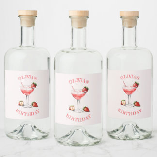 Gepersonaliseerde Liquor Bottle Label Cocktail Des Likeurfles Etiket