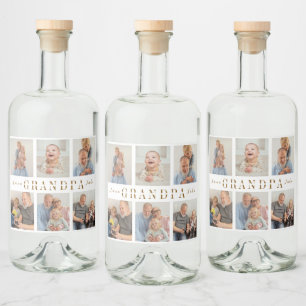 Gepersonaliseerde Liquor Bottle Label Grandpa Afbe Likeurfles Etiket