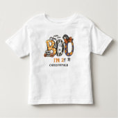 Gepersonaliseerde Little Boo Halloween 2e verjaard Kinder Shirts (Voorkant)