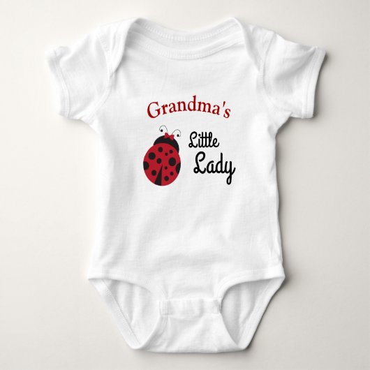 Gepersonaliseerde Little Lady Ladybug Baby Bodysui Romper (Voorkant)