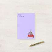 Gepersonaliseerde Little Red Truck Spring Post-it® Notes (Op bureau)