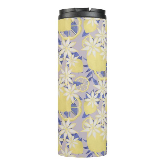 Gepersonaliseerde Live Love Teach Waterverf Lemon Thermosbeker (Achterkant)