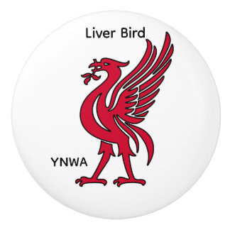 Gepersonaliseerde Liver Bird YNWA Keramische Knop