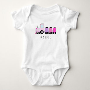 Gepersonaliseerde Locomotief van het Meisje met Na Romper