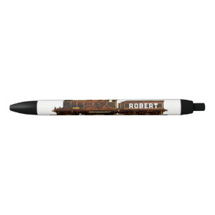 gepersonaliseerde locomotief zwarte inkt pen